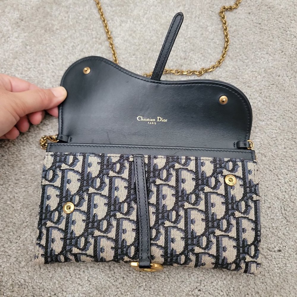 Dior long saddle wallet on chain - Picture 4 of 5